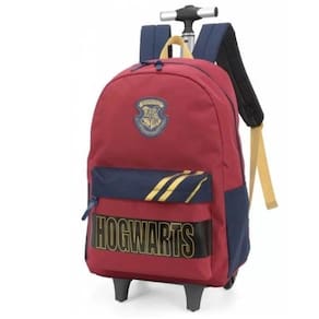 Mochila De Rodinha Harry Potter Vinho Hogwarts