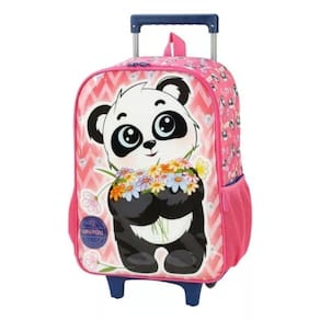 Mochila Rodinha G Petit Up4you Panda Rosa