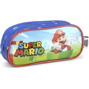 Estojo Escolar Super Mario Bros Azul - Luxcel