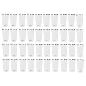 Kit 40 Copos Térmicos Aço Inox 420ML Branco p/ Água Cerveja Café - Quente e Frio - Unica Unico