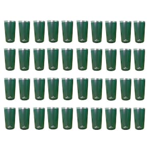 Kit 40 Copos Térmicos Aço Inox 420ML Verde p/ Água Cerveja Café - Quente e Frio - Unica Unico