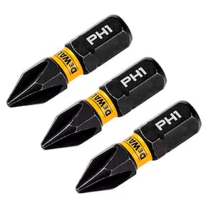 Ponta Phillips #1 FlexTorq 1" 3 Peças DWAF1PH1IR3 DeWalt - Unica Unico