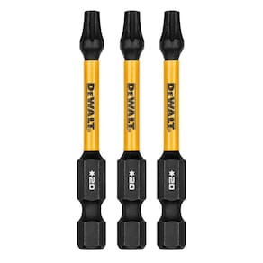 Ponta Torx T20 FlexTorq 2-1/4 - 3 Peças DWAF2TX20IR3 DeWalt - Unica Unico