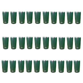 Kit 30 Copos Térmicos Aço Inox 420ML Verde p/ Água Cerveja Café - Quente e Frio - Unica Unico