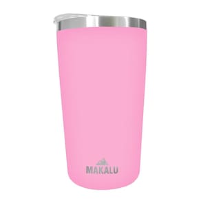 Copo Térmico Aço Inox 420ML Rosa p/ Água Cerveja Café - Quente e Frio - Unica Unico