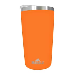Copo Térmico Aço Inox 420ML Laranja p/ Água Cerveja Café - Quente e Frio - Unica Unico