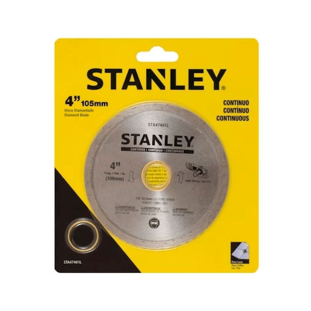 Disco Diamantado 4" 105mm Segmentado 80x5x20mm STA47401B Stanley - Unica Unico