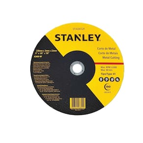 Disco Abrasivo Corte Metal 9x1 / 8x7 / 8 STA0412F Stanley - Unica Unico