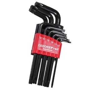 Jogo de Chaves L Torx Perfil Hexalobular 9 Pcs R36405009 Gedore - Unica Unico