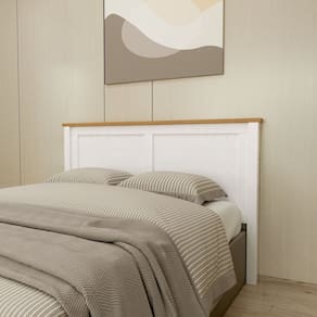 Cabeceira Queen 160cm Topazio 1110cm X 70cm Branco Lavado/Freijó