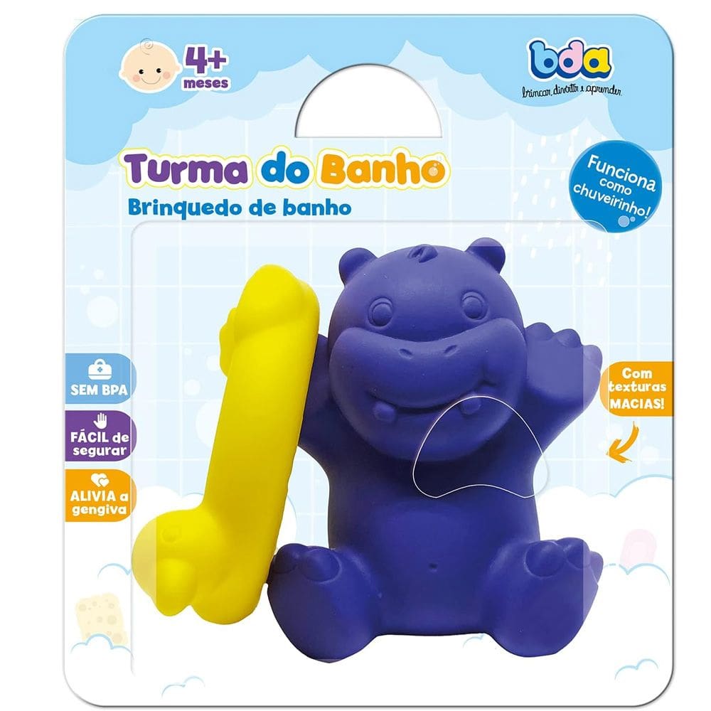 Brinquedo Banho Vinil Hipopótamo Toyster