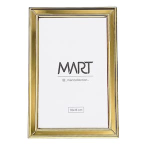 Porta-Retrato em Metal Liso Dourado 10x15