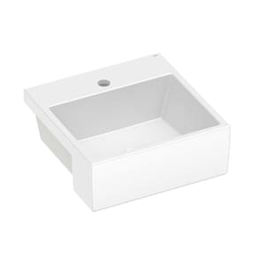 Cuba Semi Encaixe Celite | Com Mesa Basic Q2 410mmX410mm Branco