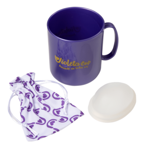 Kit Violeta Cup Disco Menstrual Duo Transparente (2 Produtos)