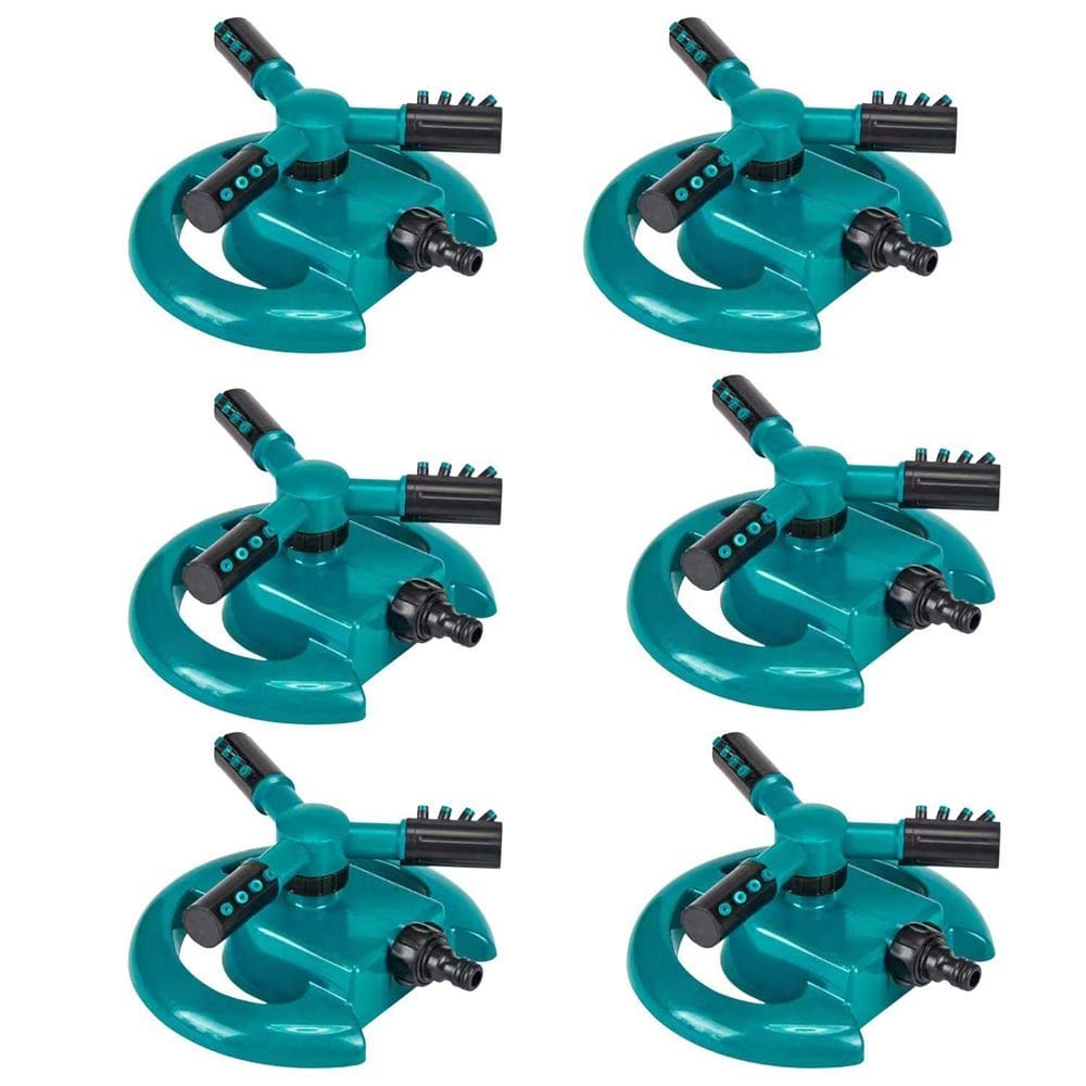 Kit 6 Und Aspersor Irrigador 360 Automático 12 Jatos Base