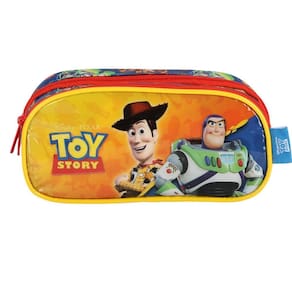 Estojo Toy Story Buzz Woody Duplo  Penal Laranja