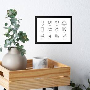 Quadro Decorativo Signos - Símbolos 33X24Cm