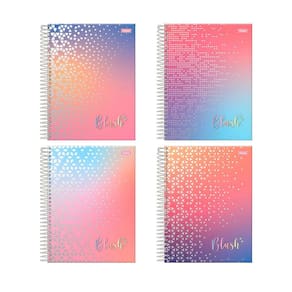 Caderno College Capa Dura Blush 1 Matéria Escolar Premium