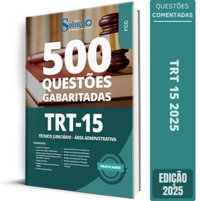 Caderno Questões Trt 15 2025 Técnico Judiciário Área