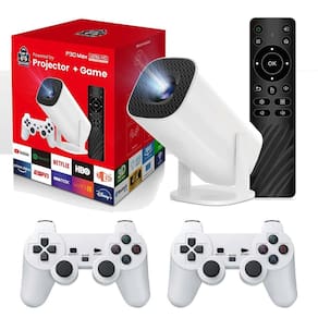 Projetor Android 4K Wifi 5Ghz 3800 Jogos Retro 2 Controles