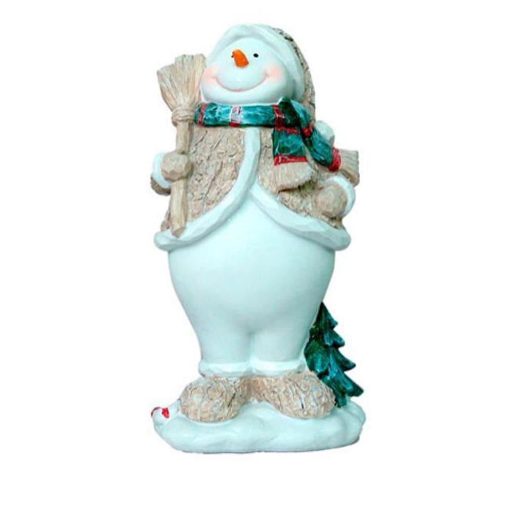 Enfeite Natalino Resina Boneco De Neve 27,7Cm Rio Master