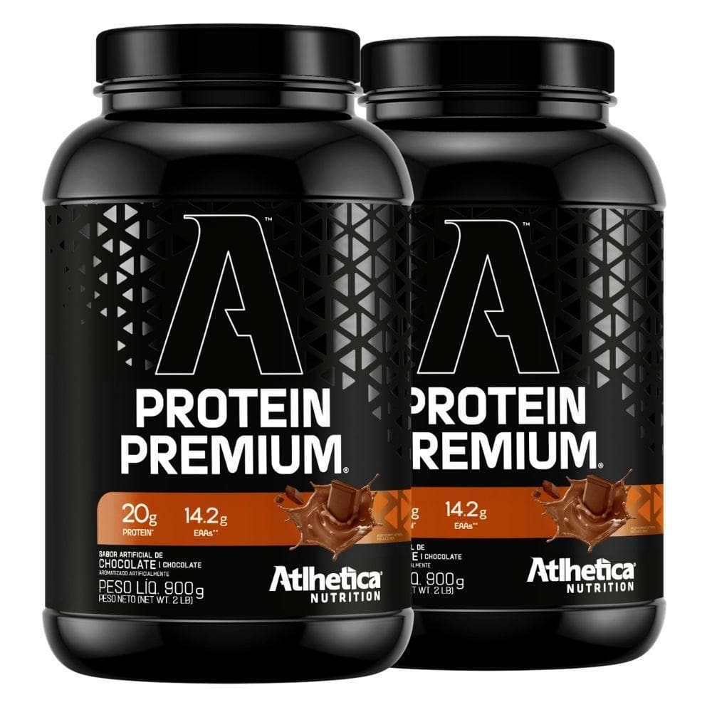Kit 2 Proteina Isolado Concentrado Chocolate 900G Atlhetica