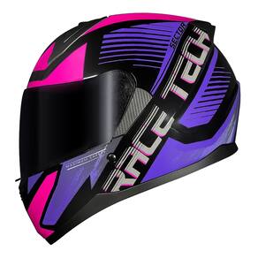 Capacete Race Tech Sector Slash Preto e Roxo