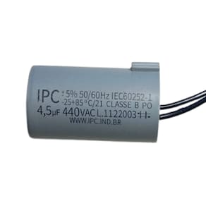 Capacitor Para Ventilador 2 Fios 4,5uf 440vac 50/60hz