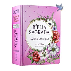 Bíblia Sagrada Pequena Arc Com Harpa Capa Dura Poá