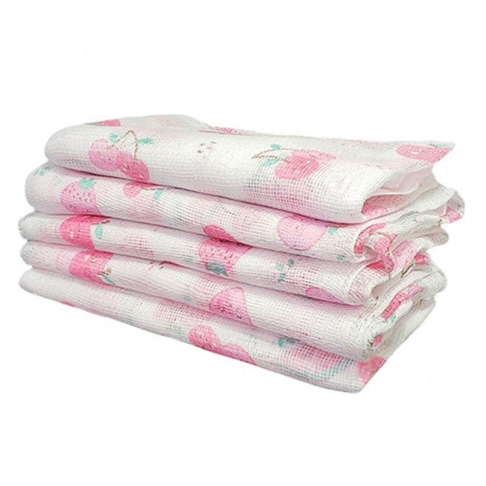 Kit 5 Fralda De Pano Minasrey 60X60Cm Estampada Feminino