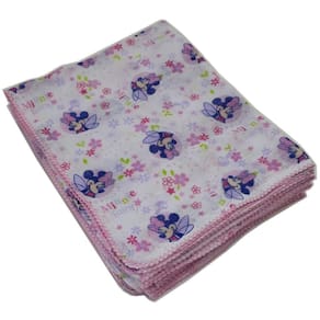 Kit Com 2 Toalha Fralda Disney 70X110 Com Crochê Minnie