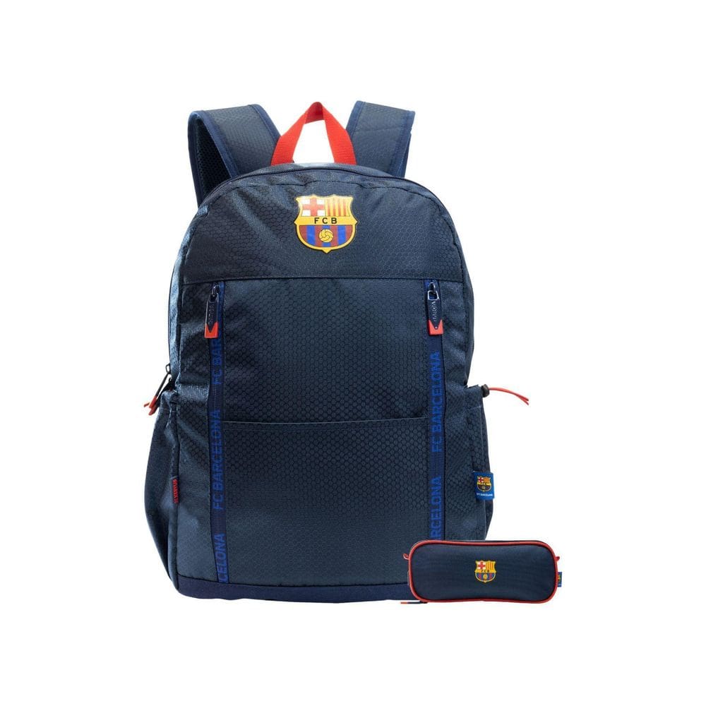 Kit Escolar Juvenil Mochila Costas + Estojo Duplo Barcelona