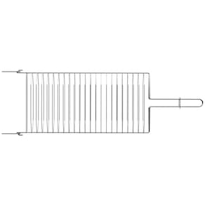 Grelha Dupla Churrasco Carne Peixe Frango 83x27cm Aço Inox Tramontina