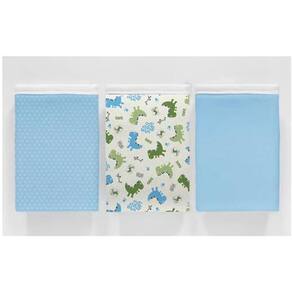 Kit 3 Pçs Fronha Para Bebê 30X40 100% Algodão Fofossauro