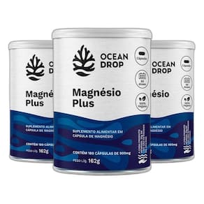 Kit 3X Magnesio Plus Quelato Dimalato 180 Caps - Ocean Drop
