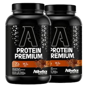 2 Proteina Premium Whey Isolado Chocolate 900G - Atlhetica