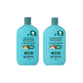 Kit Gota Dourada Fortaleci Cacheados Shampoo + Condicionador