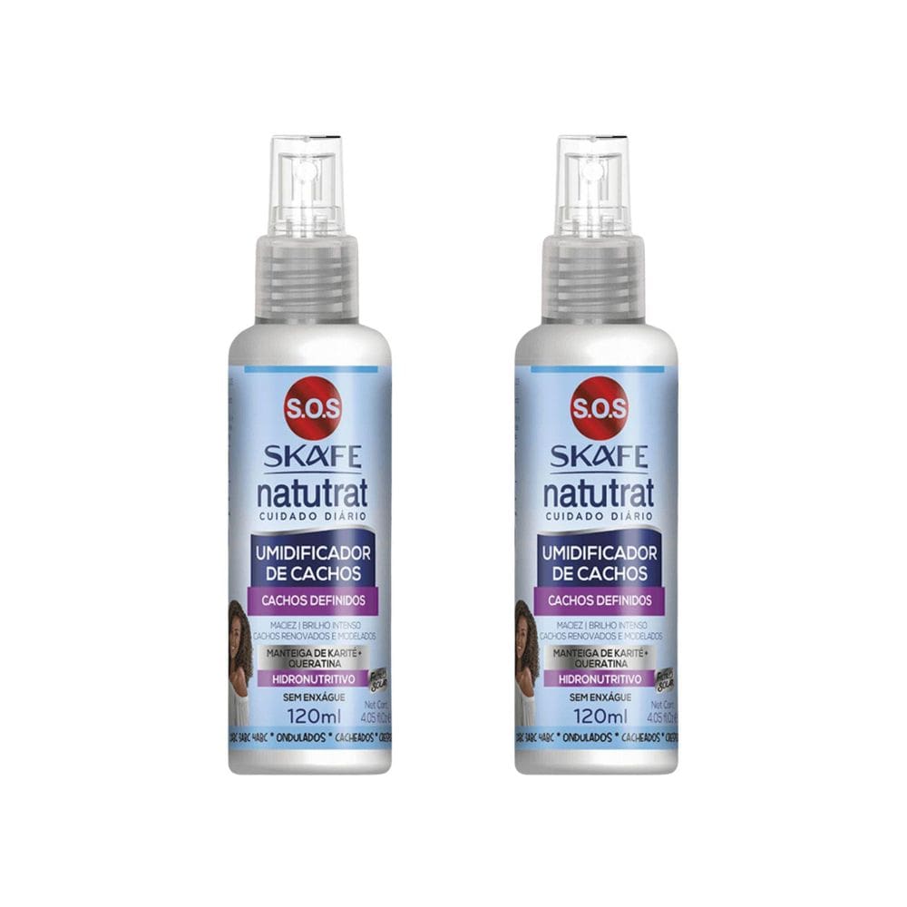 Umidificador De Cachos Skafe Natutrat Sos Cuid Dia 120Ml-2Un