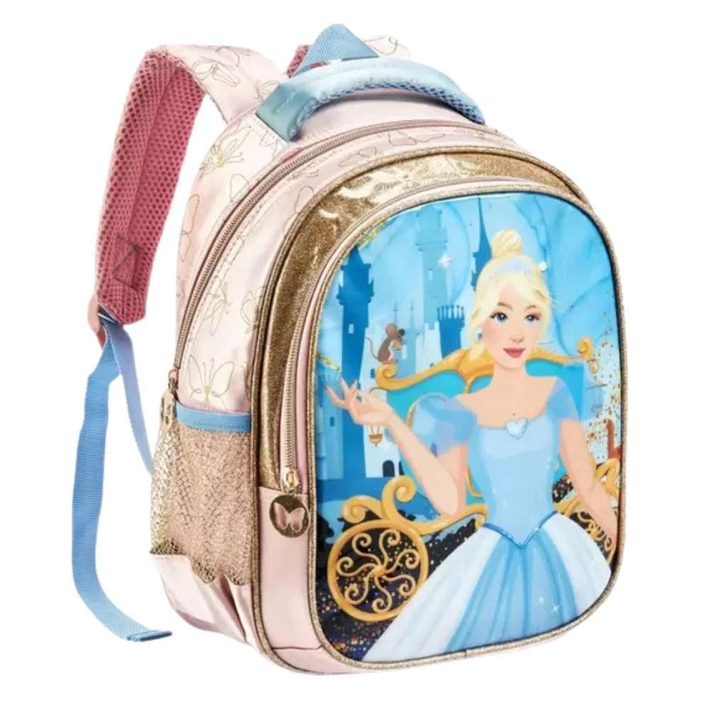 Mochila De Costa Infantil Cinderela - Tam Grande
