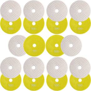 10 X Lixas Discos Grão Liso 4 Pol.100Mm Diamantada Granito