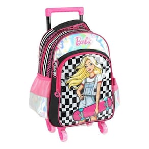 Mochila De Rodinhas Barbie Preto Lexcel