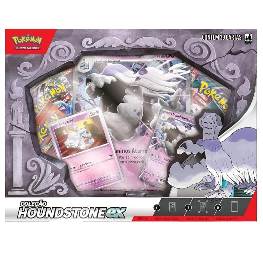 Pokemon Box Houndtone Ex 39Carta Copag