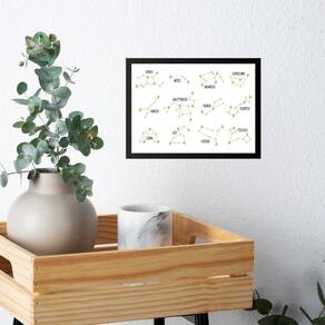 Quadro Decorativo Signos - Constelações 45X34Cm