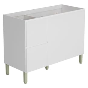 Balcão de Cozinha Para Pia 120cm Sem Tampo Minsk K02 Branco - Mpozenato
