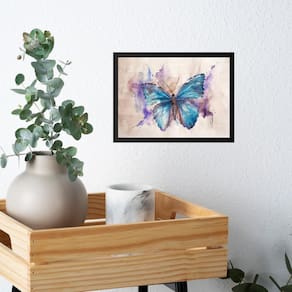 Quadro Decorativo Arte Borboleta Horizontal 45X34Cm