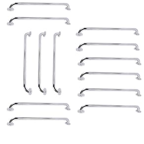 Barra deApoio Inox 70Cm Kit 13 Unidades Idoso Gestante Cadeirante Banheiro Box Casa Varanda Corredor Suporte Resistente Proteçao