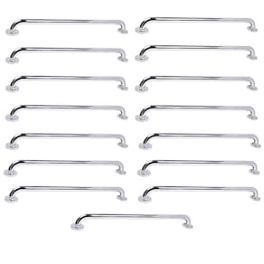 Barra de Apoio 70cm Inox Kit 15 Unidades Segurança Idoso Deficiente Cadeirante Box Banheiro Corrimao Suporte Acessibilidade Proteçao