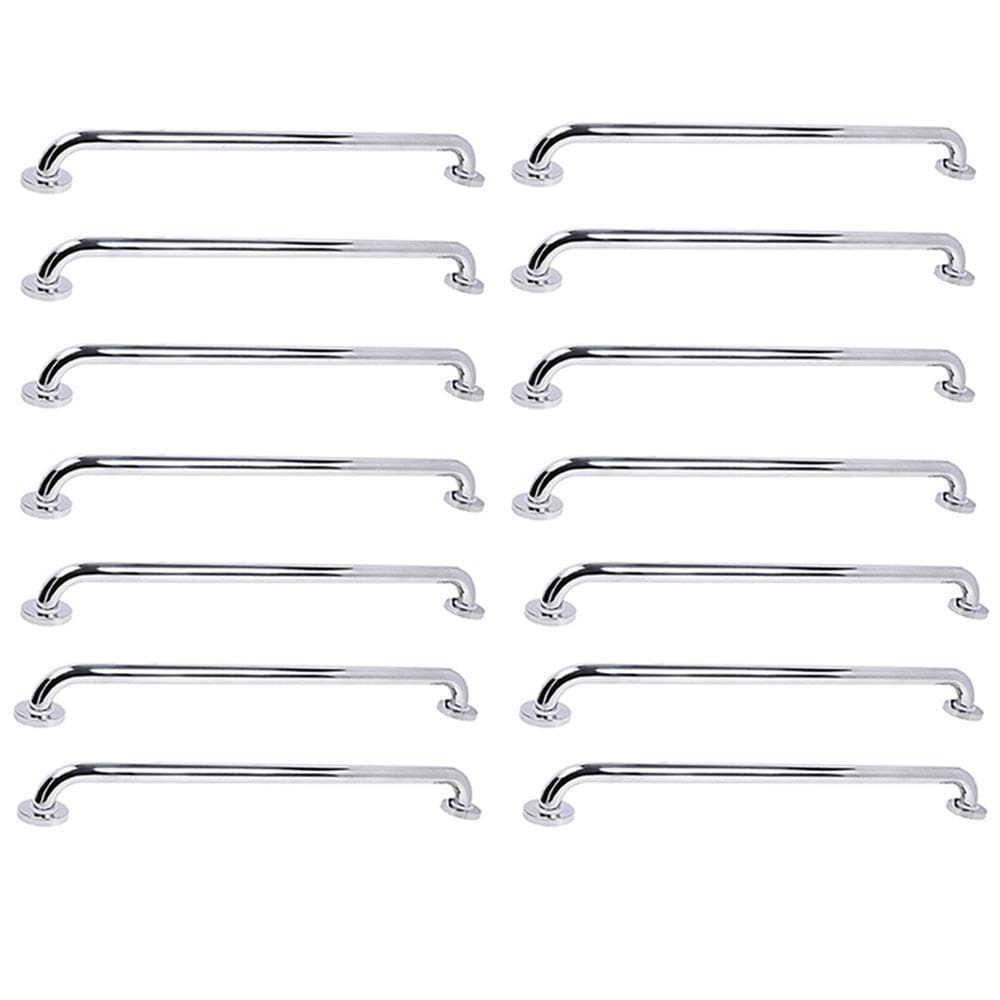 Barra de Apoio 70cm Inox Kit 14 Unidades Casa Banheiro Box Idoso Cadeirante Gestante Criança Acessibilidade Suporte Resistente Segurança Proteçao