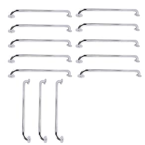 Barra de Apoio 70cm Inox Kit 13 Unidades Idoso Deficiente Gestante Criança Casa Banheiro Box Segurança Acessibilidade Proteçao Suporte Resistente
