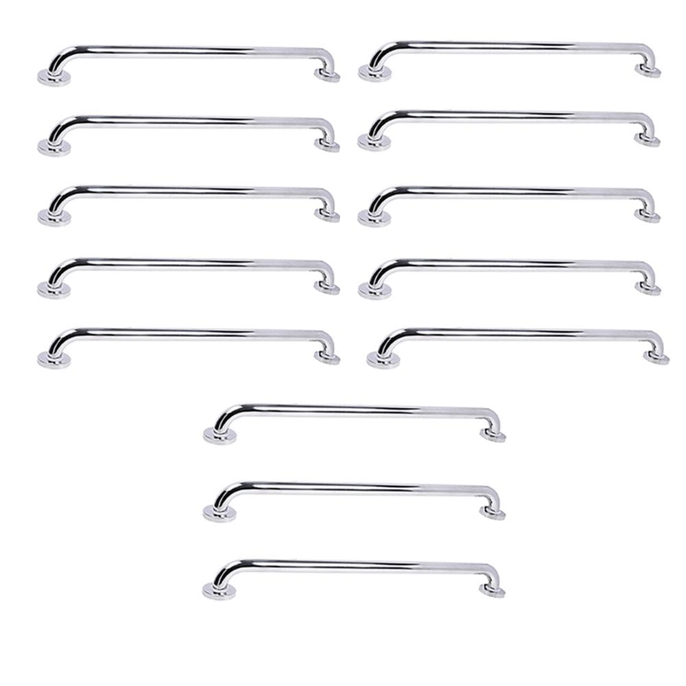 Barra de Apoio 70cm Inox Kit 13 Unidades Casa Banheiro Box Idoso Gestante Criança Acessibilidade Suporte Resistente Segurança Proteçao